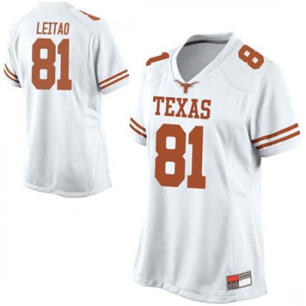 Womens University of Texas #81 Reese Leitao Game Official Jersey White